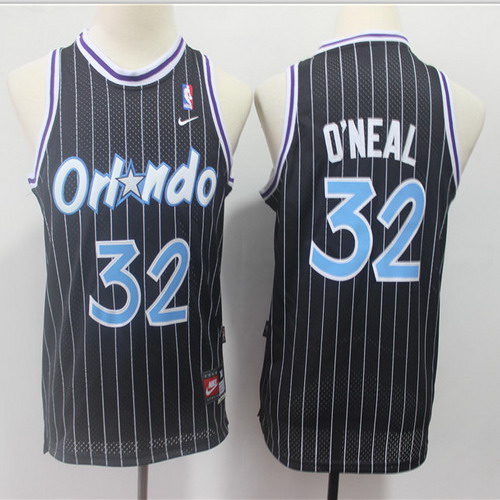 Personalized Youth Magic 32 Shaquille O’neal Black Youth Throwback Jersey