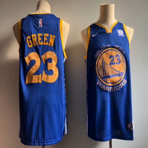 Personalized Warriors 23 Draymond Blue White Swingman Jersey
