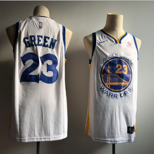 Personalized Warriors 23 Draymond Green White Swingman Jersey