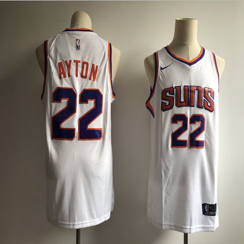 Personalized Suns 22 Deandre Ayton White Swingman Jersey