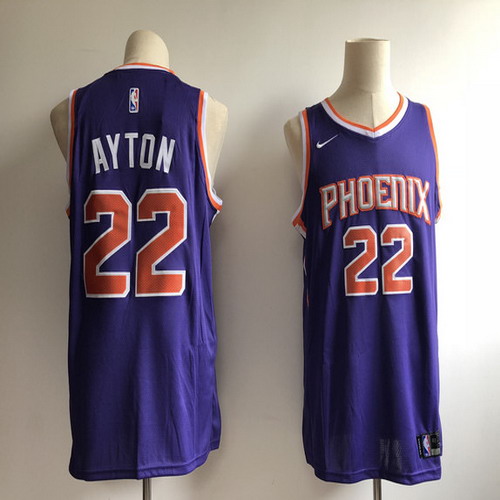 Personalized Suns 22 Deandre Ayton Purple Swingman Jersey