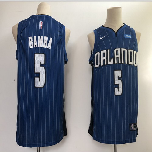 Personalized Magic 5 Mohamed Bamba Blue Swingman Jersey