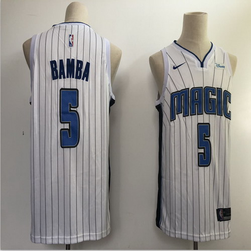 Personalized Magic 5 Mohamed Bamba White Swingman Jersey
