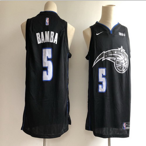 Personalized Magic 5 Mohamed Bamba Black 2018-19 City Edition Swingman Jersey