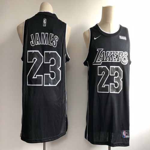 Personalized Lakers 23 Lebron James Black Swingman Jersey