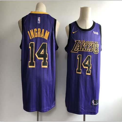 Personalized Lakers 14 Brandon Ingram Purple 2018-19 City Edition Swingman Jersey