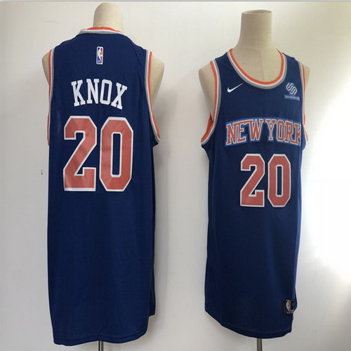 Personalized Knicks 20 Kevin Knox Blue Swingman Jersey