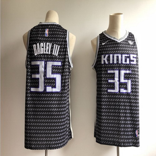 Personalized Kings 35 Marvin Bagley III Black Swingman Jersey