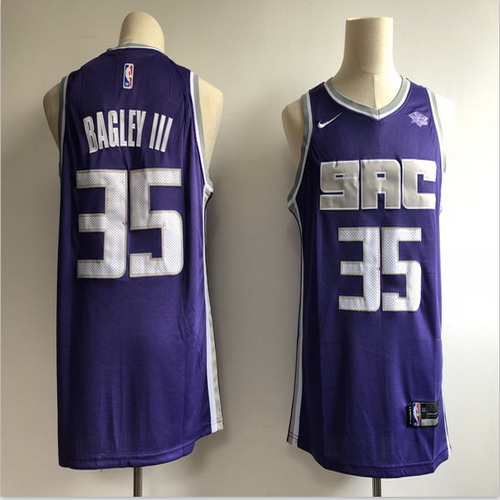 Personalized Kings 35 Marvin Bagley III Purple Swingman Jersey