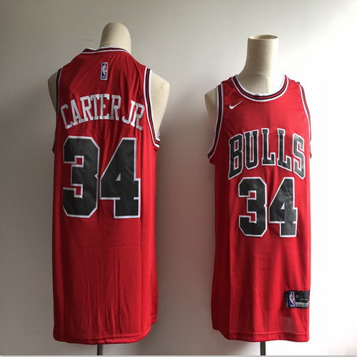 Personalized Bulls 34 Wendell Carter Jr. Red Swingman Jersey