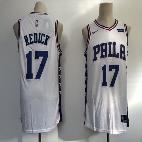 Personalized 76ers 17 JJ Redick White Swingman Jersey