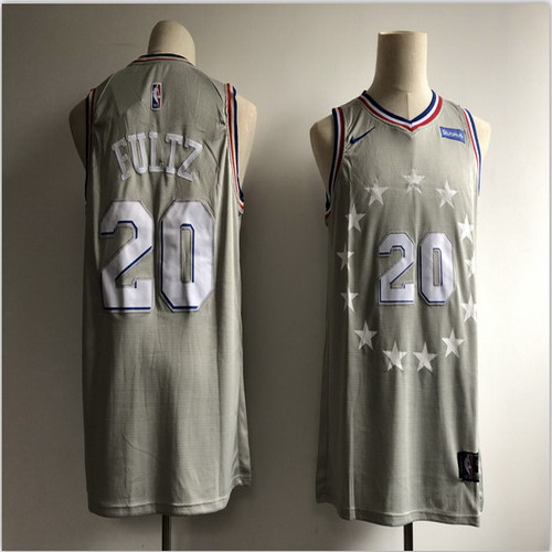 Personalized 76ers 20 Markelle FultzGray 2018-19 City Edition Swingman Jersey