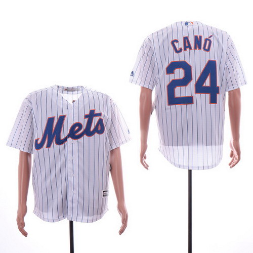 Personalized Mets 24 Robinson Cano White Cool Base Jersey
