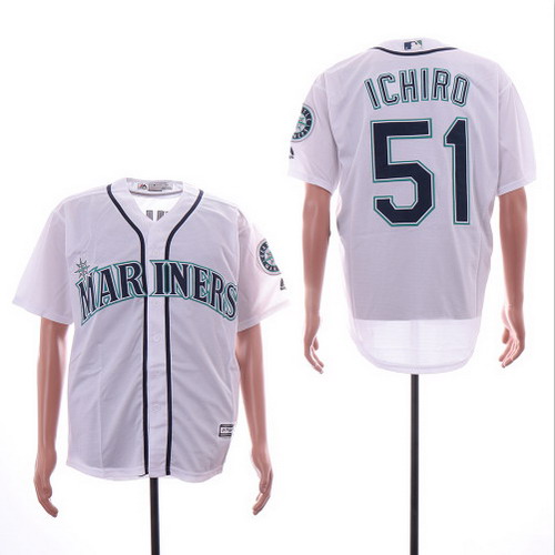 Personalized Mariners 51 Ichiro Suzuki White Cool Base Jersey