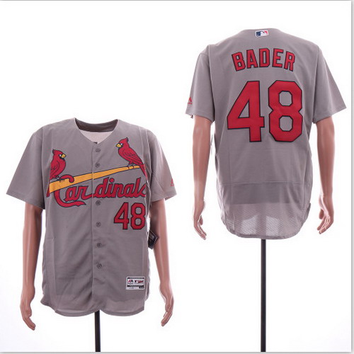 Personalized Cardinals 48 Harrison Bader Gray Flexbase Jersey