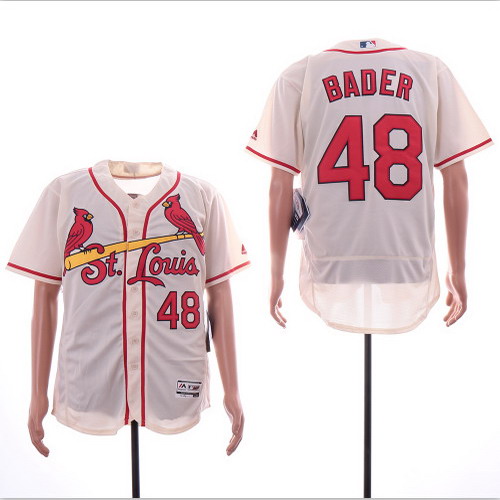 Personalized Cardinals 48 Harrison Bader Cream Flexbase Jersey