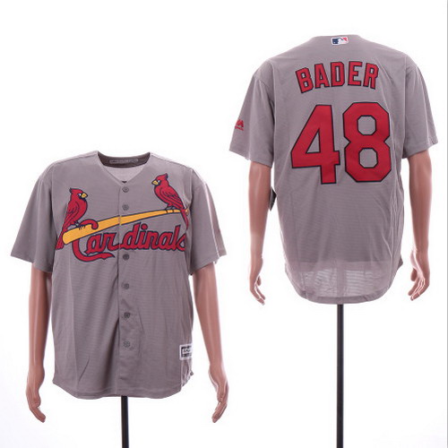 Personalized Cardinals 48 Harrison Bader Gray Cool Base Jersey
