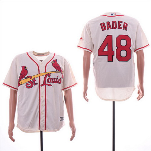 Personalized Cardinals 48 Harrison Bader Cream Cool Base Jersey