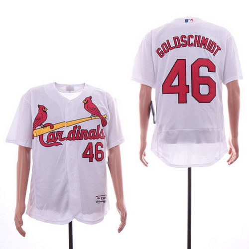 Personalized Cardinals 46 Paul Goldschmidt White Flexbase Jersey