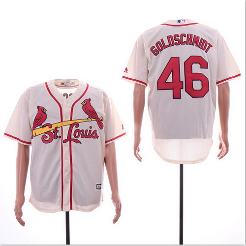 Personalized Cardinals 46 Paul Goldschmidt Cream Cool Base Jersey