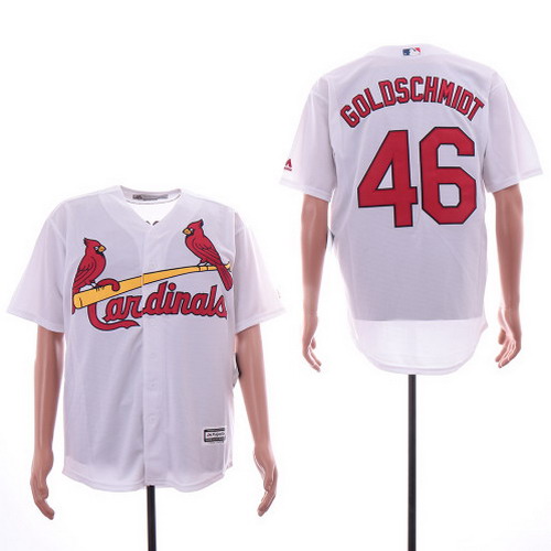 Personalized Cardinals 46 Paul Goldschmidt White Cool Base Jersey