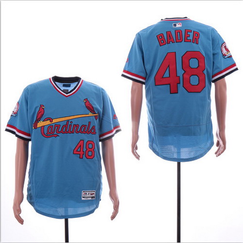 Personalized Cardinals 48 Harrison Bader Light Blue Flexbase Jersey