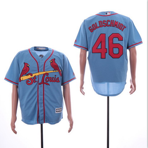 Personalized Cardinals 46 Paul Goldschmidt Light Blue Cool Base Jersey