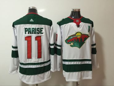 Personalized Wild 11 Zach Parise White Jersey