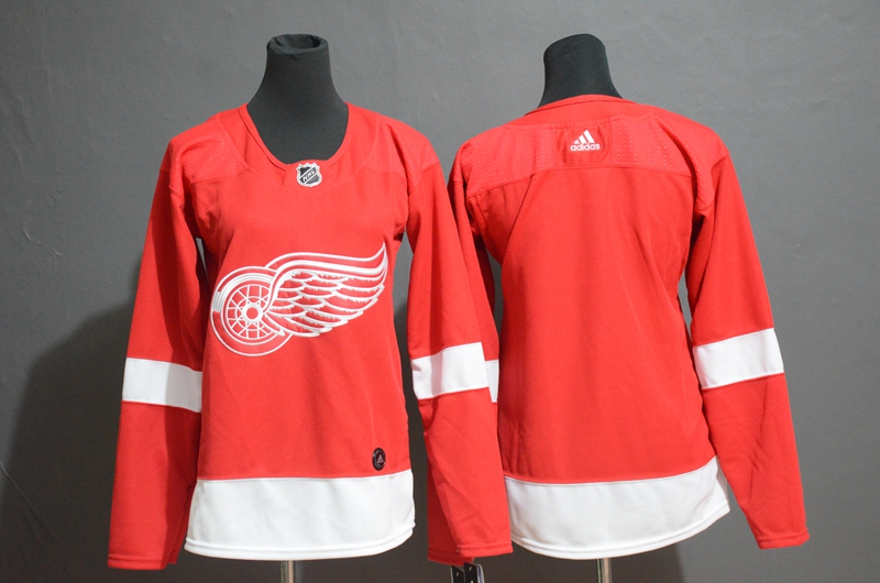 Personalized Red Wings Blank Red Women Jersey