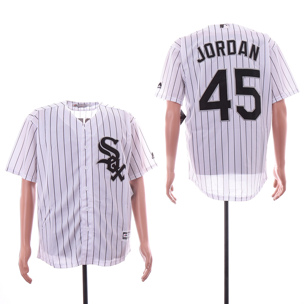 Personalized White Sox 45 Michael Jordan White Cool Base Jersey