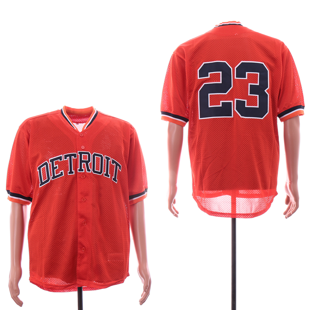 Personalized Tigers 23 Kirk Gibson Orange Mesh Throwback Jersey