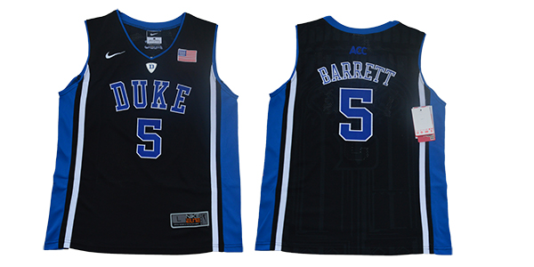 Personalized Youth Duke Blue Devils 5 RJ Barrett Black Youth College Basketball Jersey