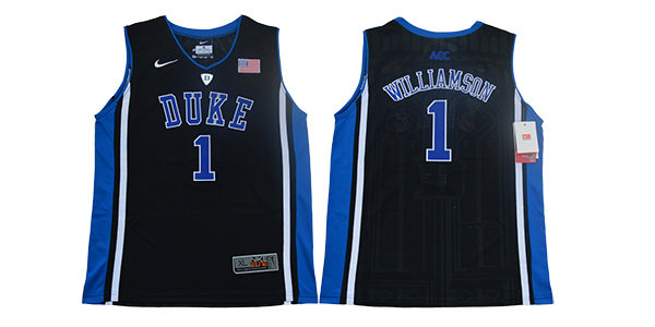 Personalized Youth Duke Blue Devils 1 Zion Williamson Black Youth College Basketball Jersey
