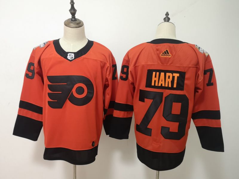 Personalized Philadelphia Flyers #79 Carter Hart Orange 2019 NHL Stadium Series Jersey
