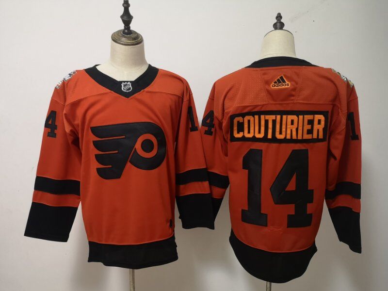 Personalized Philadelphia Flyers #14 Sean Couturier Orange 2019 NHL Stadium Series Jersey