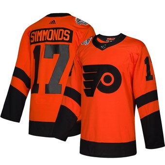 Personalized Philadelphia Flyers #17 Wayne Simmonds Orange 2019 NHL Stadium Series Jersey