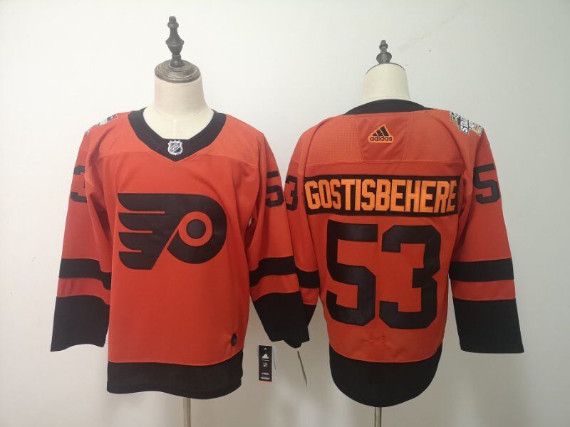 Personalized Philadelphia Flyers #53 Shayne Gostisbehere Orange 2019 NHL Stadium Series Jersey