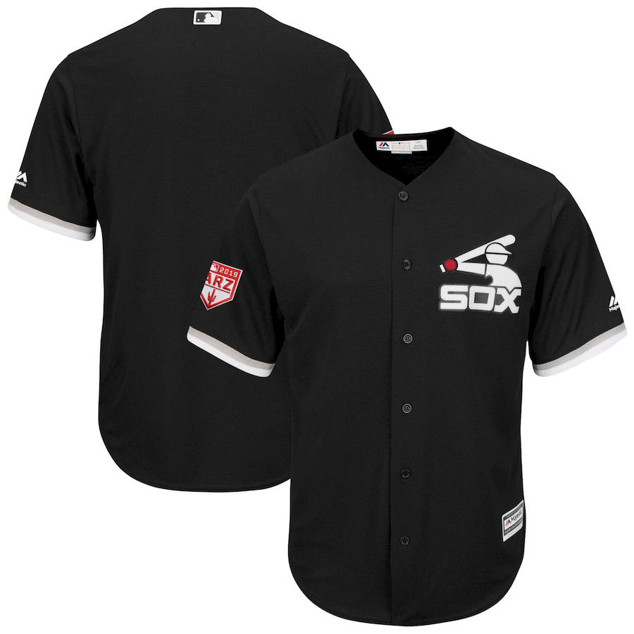 Personalized White Sox Black 2019 Spring Training Cool Base Jersey