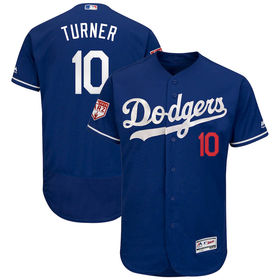 Personalized Dodgers 10 Justin Turner Royal 2019 Spring Training Flexbase Jersey