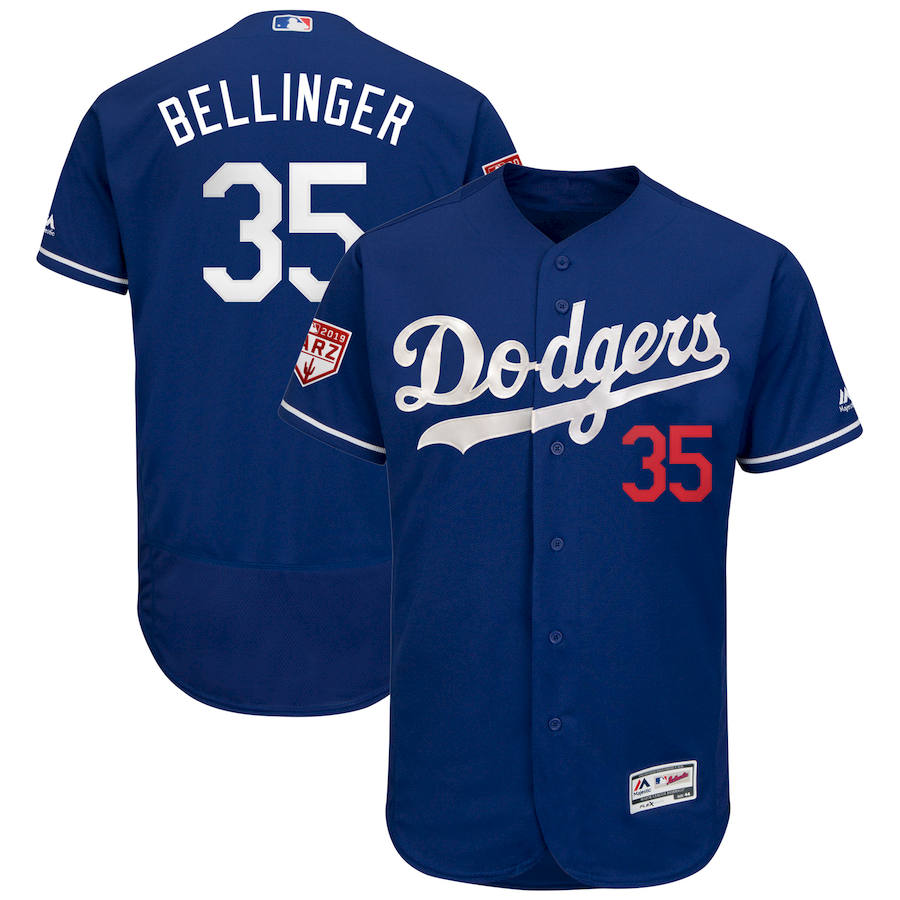 Personalized Dodgers 35 Cody Bellinger Royal 2019 Spring Training Flexbase Jersey