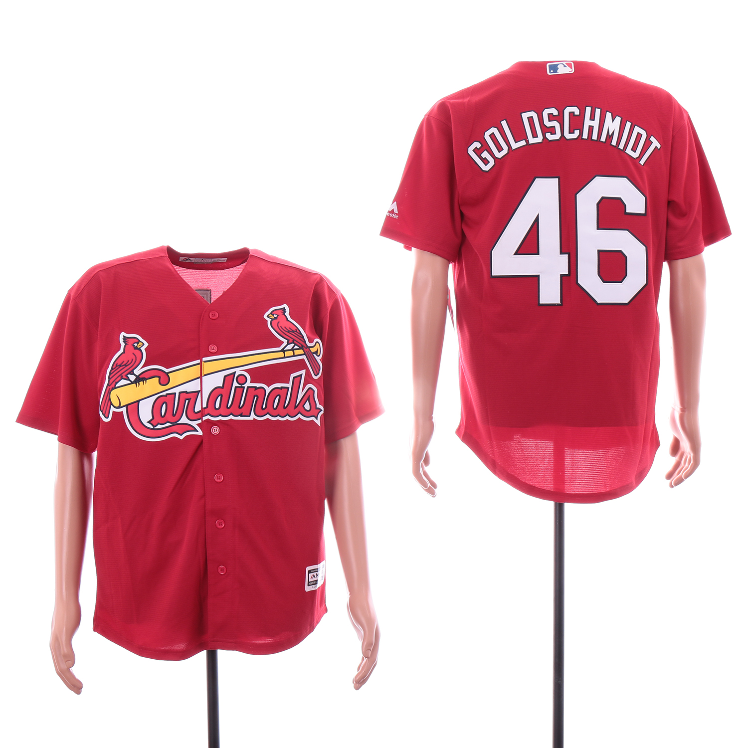 Personalized Cardinals 46 Paul Goldschmidt Red Cool Base Jersey