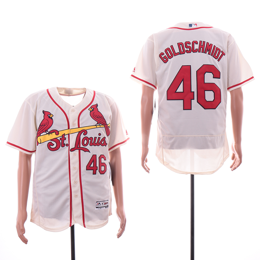 Personalized Cardinals 46 Paul Goldschmidt Cream Flexbase Jersey