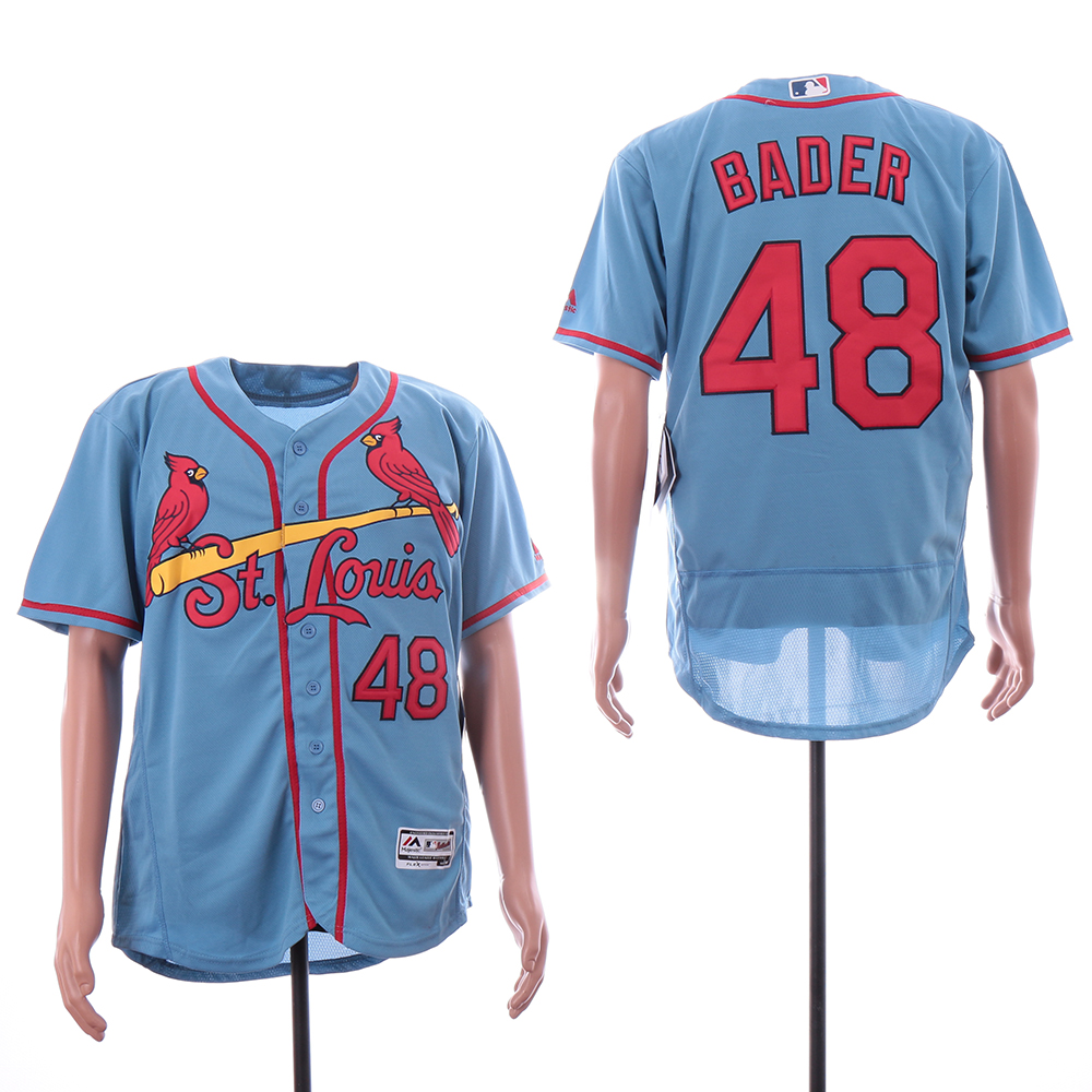 Personalized Cardinals 48 Harrison Bader Light Blue Flexbase Jersey