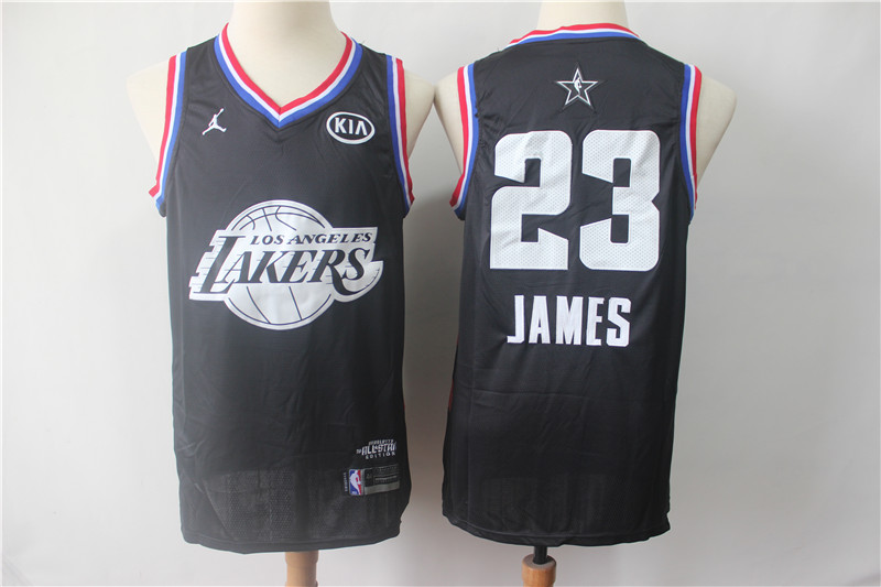 Personalized Lakers 23 Lebron James Black 2019 NBA All-Star Game Jordan Brand Swingman Jersey