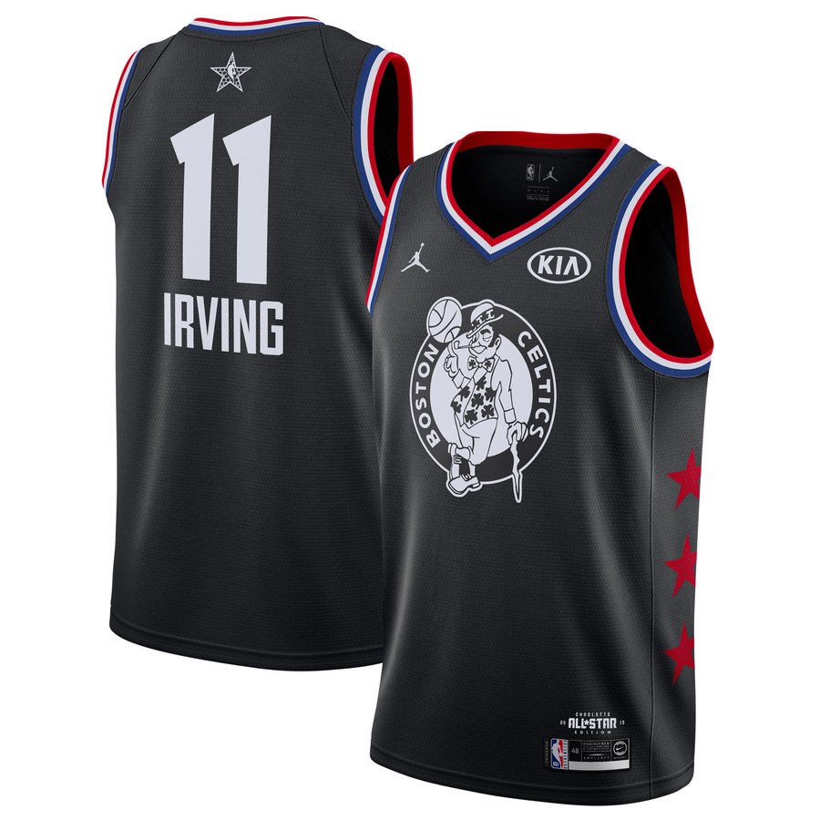 Personalized Celtics 11 Kyrie Irving Black 2019 NBA All-Star Game Jordan Brand Swingman Jersey