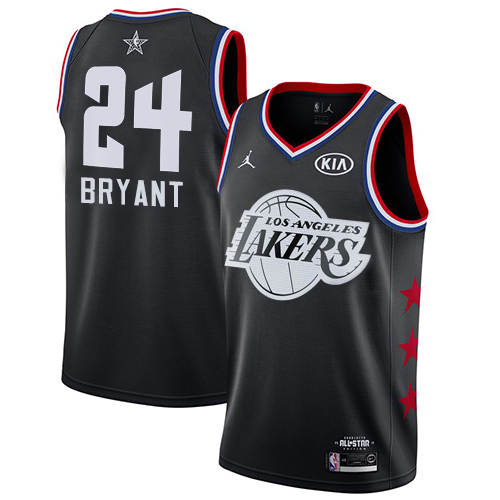 Personalized Lakers #24 Kobe Bryant Black Basketball Jordan Swingman 2019 All-Star Game Jersey