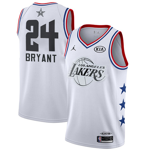 Personalized Lakers #24 Kobe Bryant White Basketball Jordan Swingman 2019 All-Star Game Jersey
