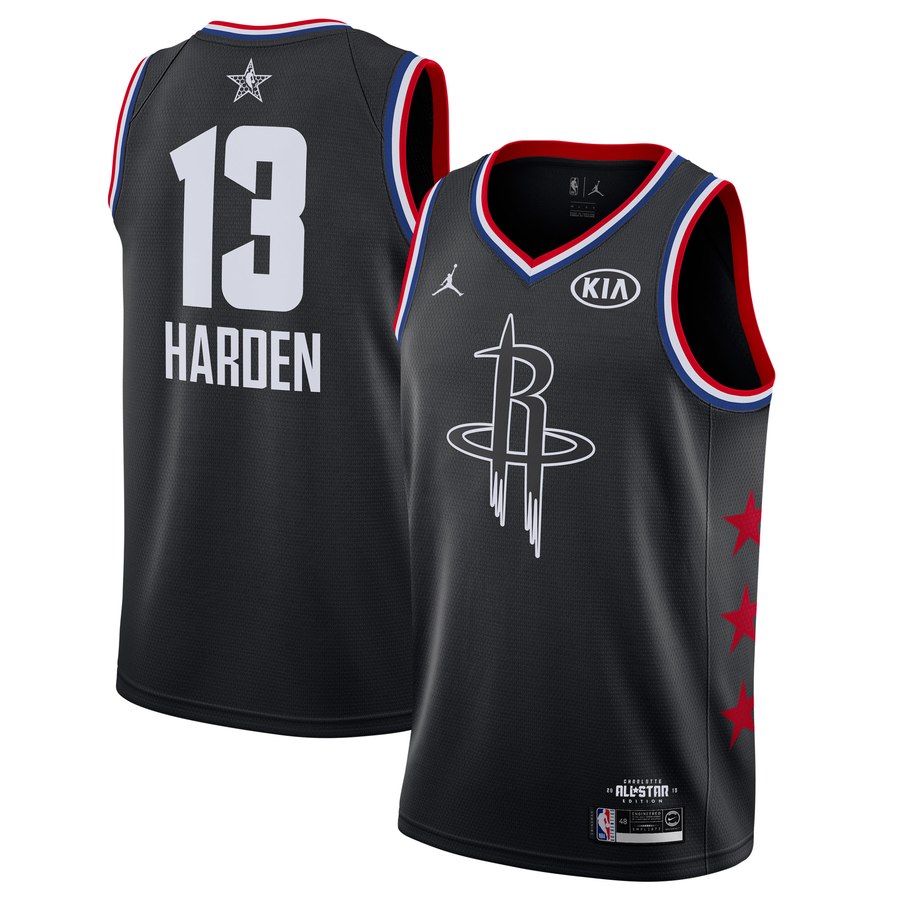 Personalized Rockets 13 James Harden Black 2019 NBA All-Star Game Jordan Brand Swingman Jersey