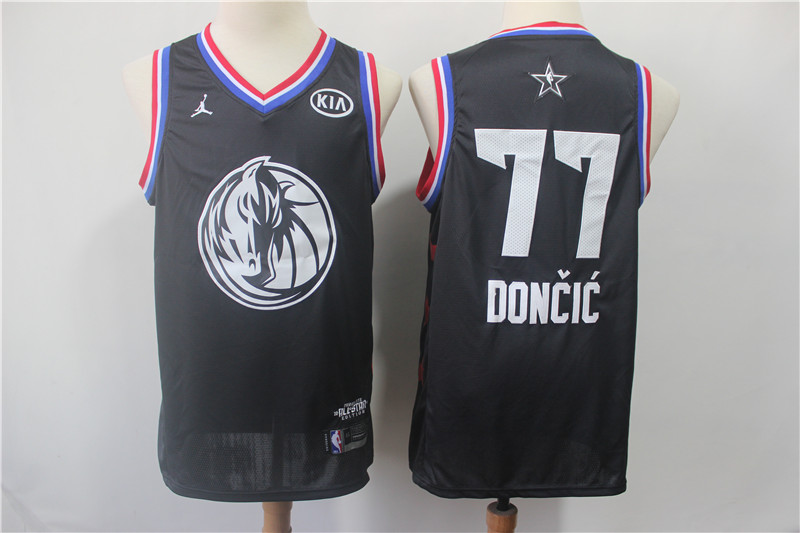Personalized Mavericks 77 Luka Doncic Black 2019 NBA All-Star Game Jordan Brand Swingman Jersey