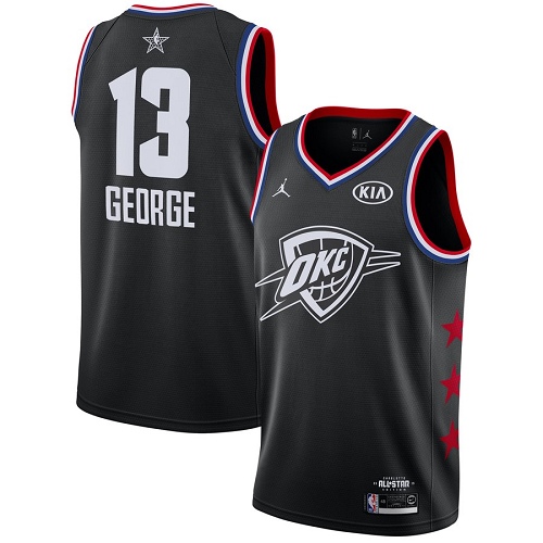 Personalized Thunder #13 Paul George Black Basketball Jordan Swingman 2019 All-Star Game Jersey